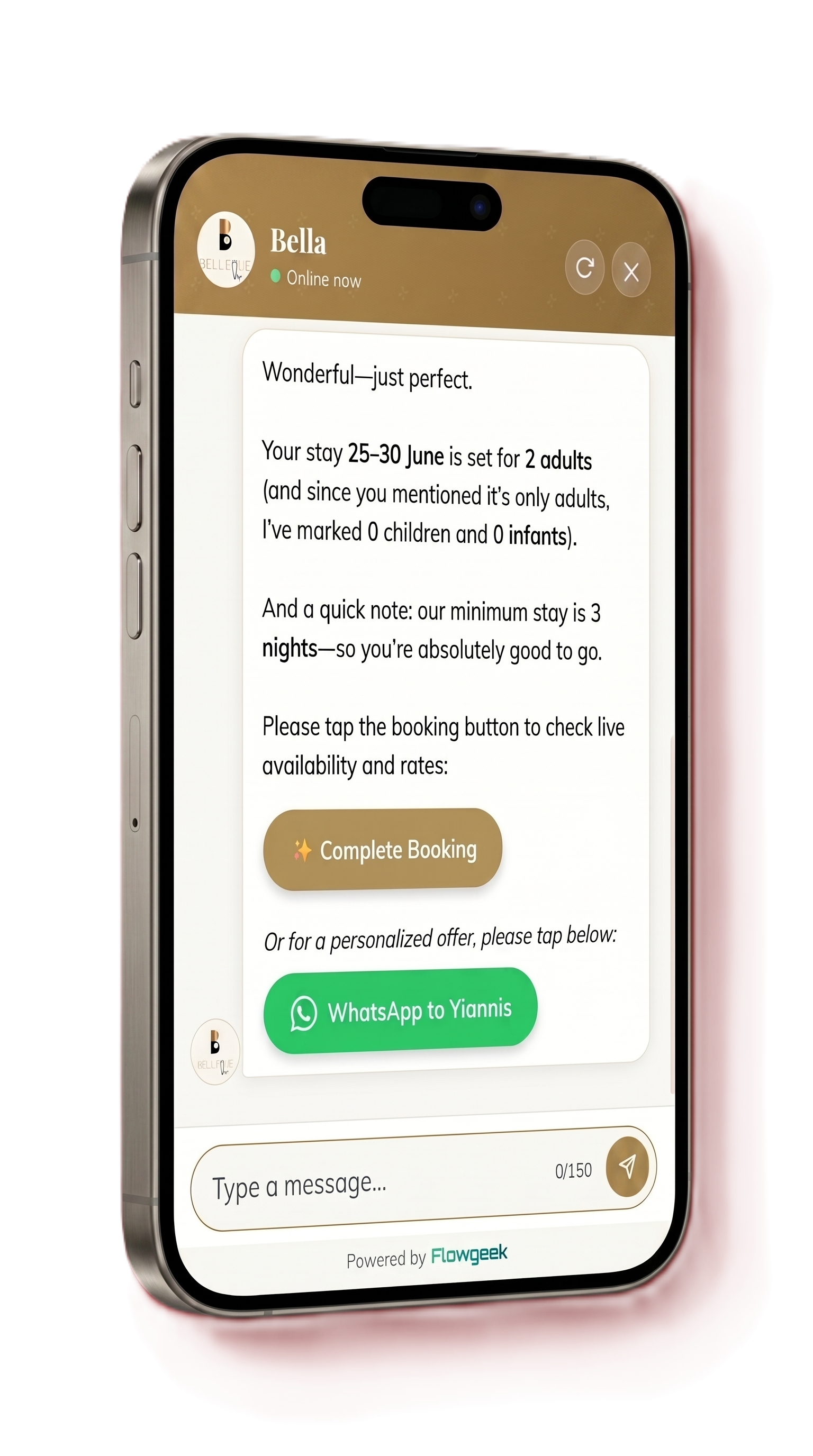 Bellevue chatbot screenshot 3
